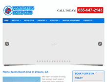 Tablet Screenshot of pismosandsbeachclub.com